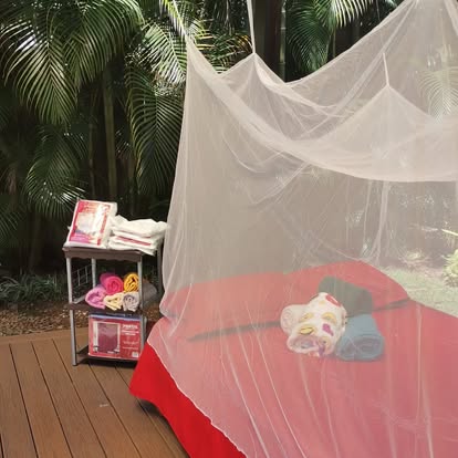 Toldo contra Mosquitos Individual con Agarre al Techo