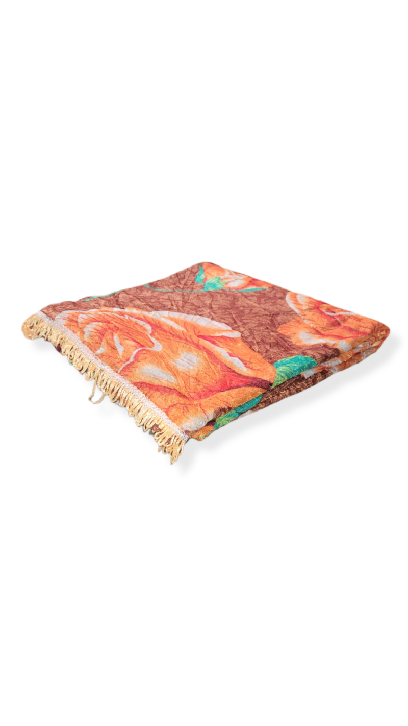 COLCHA BARBITAS ESTAMPADA MIEL