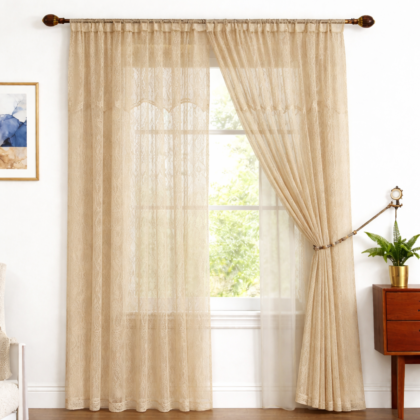 Cortina Doble de Marquiset con Forro – 2 Paneles