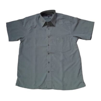 CAMISA LISA NEW MANGA CORTA COLOR GRIS