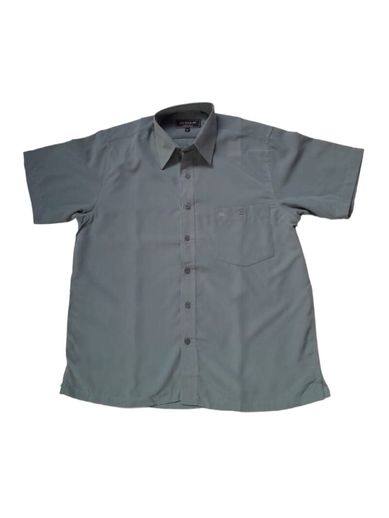 CAMISA LISA NEW MANGA CORTA COLOR GRIS