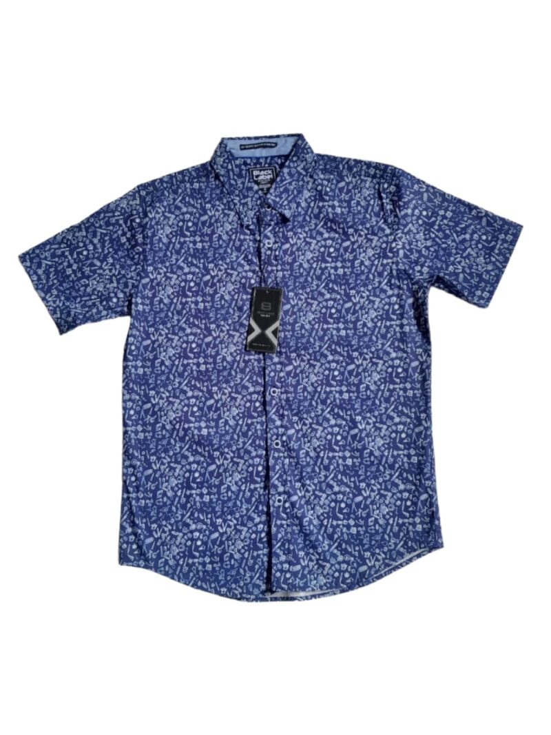 CAMISA BLACK LABEL MANGA CORTA ESTAMPADA