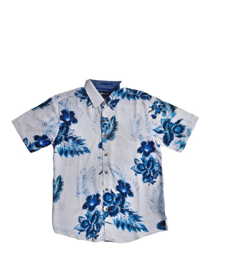 CAMISA BLACK LABEL MANGA CORTA ESTAMPADA FLORES