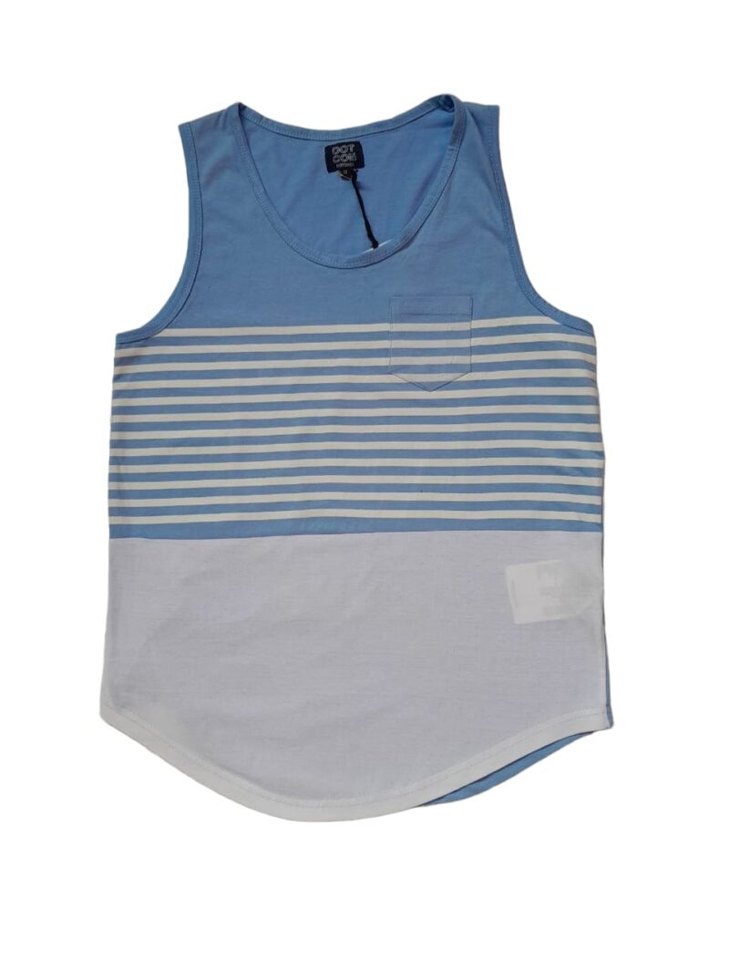 CAMISETA DOTCOM RAYAS SIN MANGAS