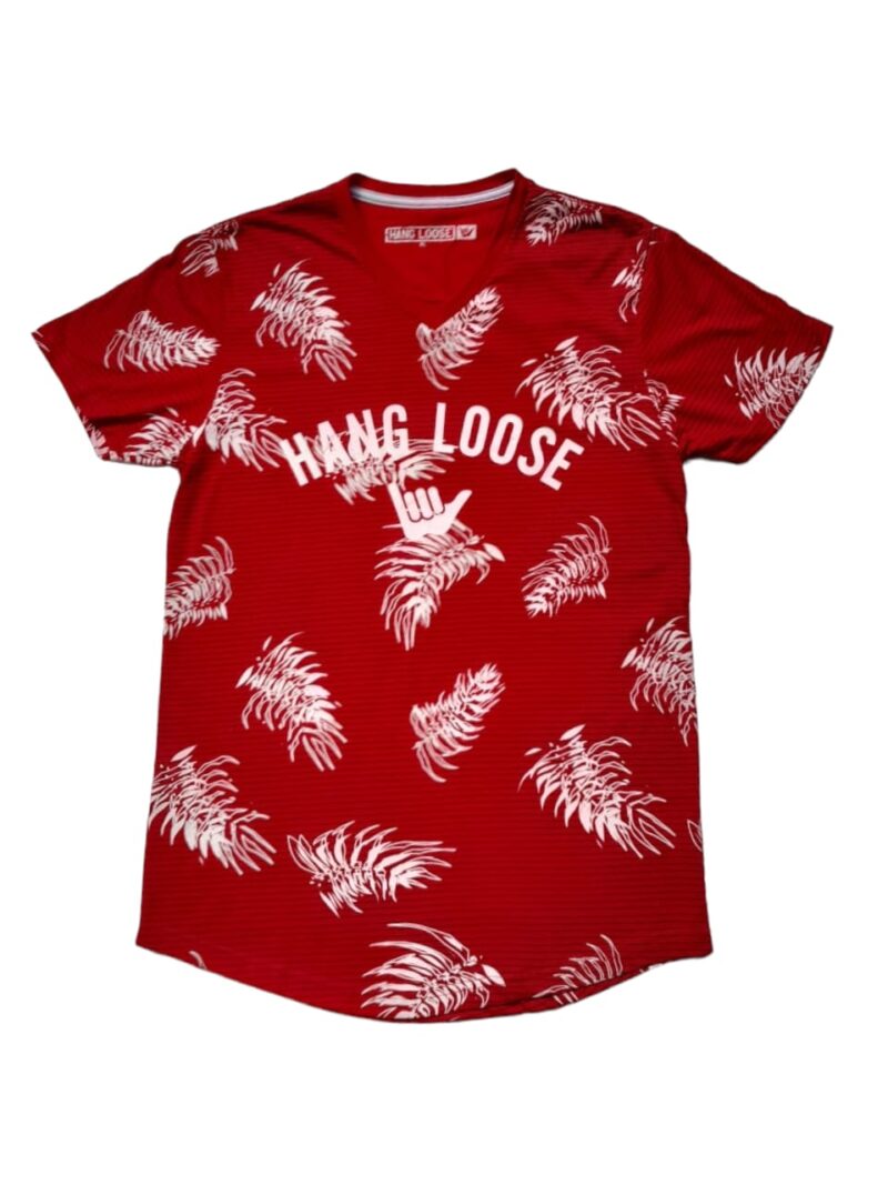 CAMISETA HANG LOOSE ESTAMPADA CUELLO V