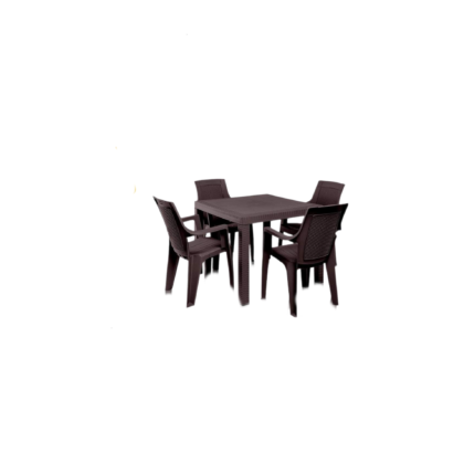 JUEGO RATAN  ETERNA MESA Y 4 SILLAS