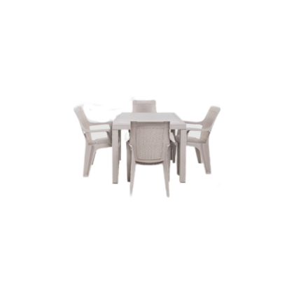 JUEGO RATAN  ETERNA MESA Y 4 SILLAS