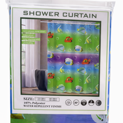 Cortina de Baño Tela Lavable peces – Frescura y Estilo para tu Baño 🐬🚿