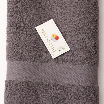 Toalla 100% Algodón 76x153 cm gris