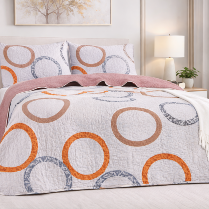 Edredón Quilt Set– Tamaño Queen (3 Piezas)