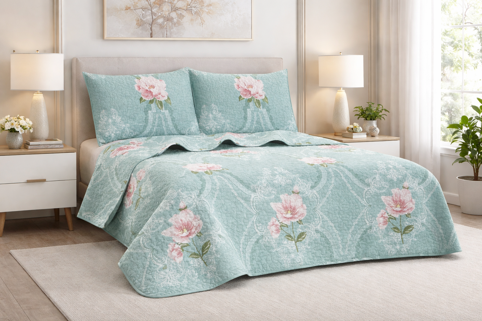 Edredon King 3 Piezas con diseño