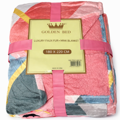 Cobija Golden Bed Luxury rosa. – 180 x 220 cm