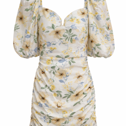 Vestido flores blanco  S/M