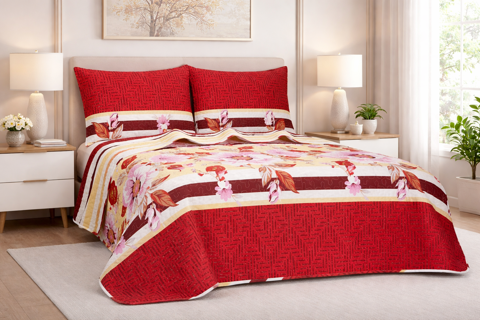 Edredon King 3 Piezas con diseño