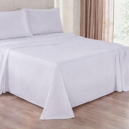 Juego de Sábanas Blancas 4 piezas Full