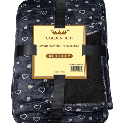 Cobija Golden Bed Luxury negra – 180 x 220 cm
