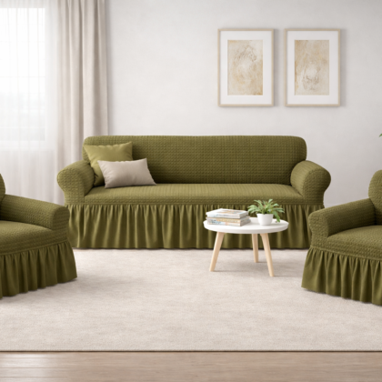 Cobertor para Sofá 3 Piezas – Ajustable Verde