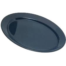 Plato negro Ovalado de Plástico 37 cm