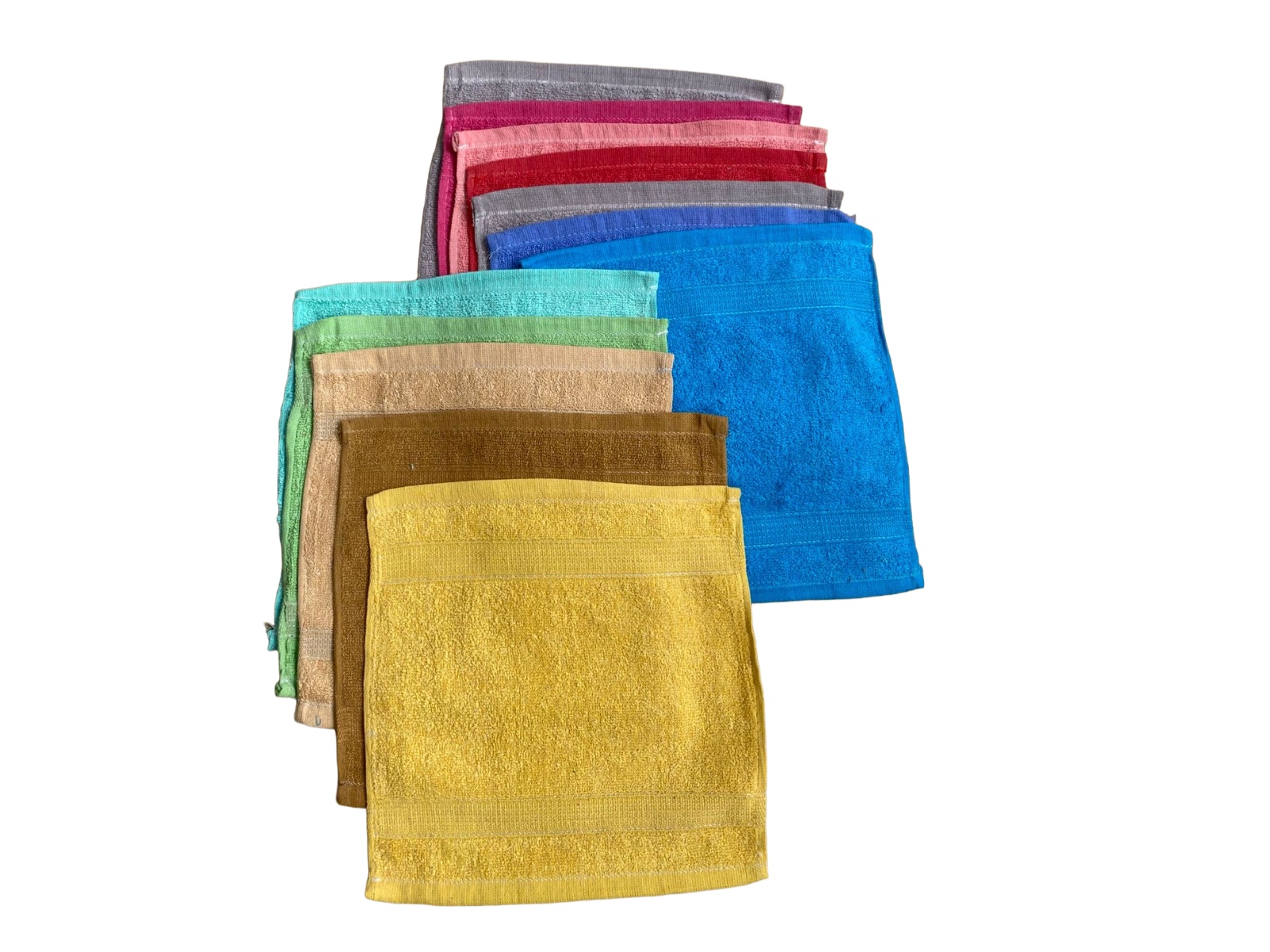 Paño Facial 30 x 30 cm (paq 12 unidades) colores varios