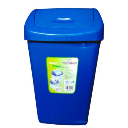 Basurero Cuadrado Azul con Tapa 25 Litros