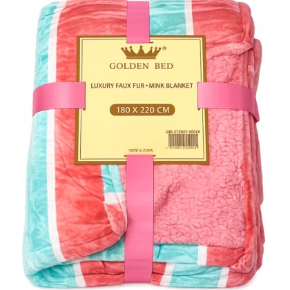 Cobija Golden Bed Luxury rosa– 180 x 220 cm