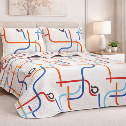 Edredon King  3 Piezas con diseño