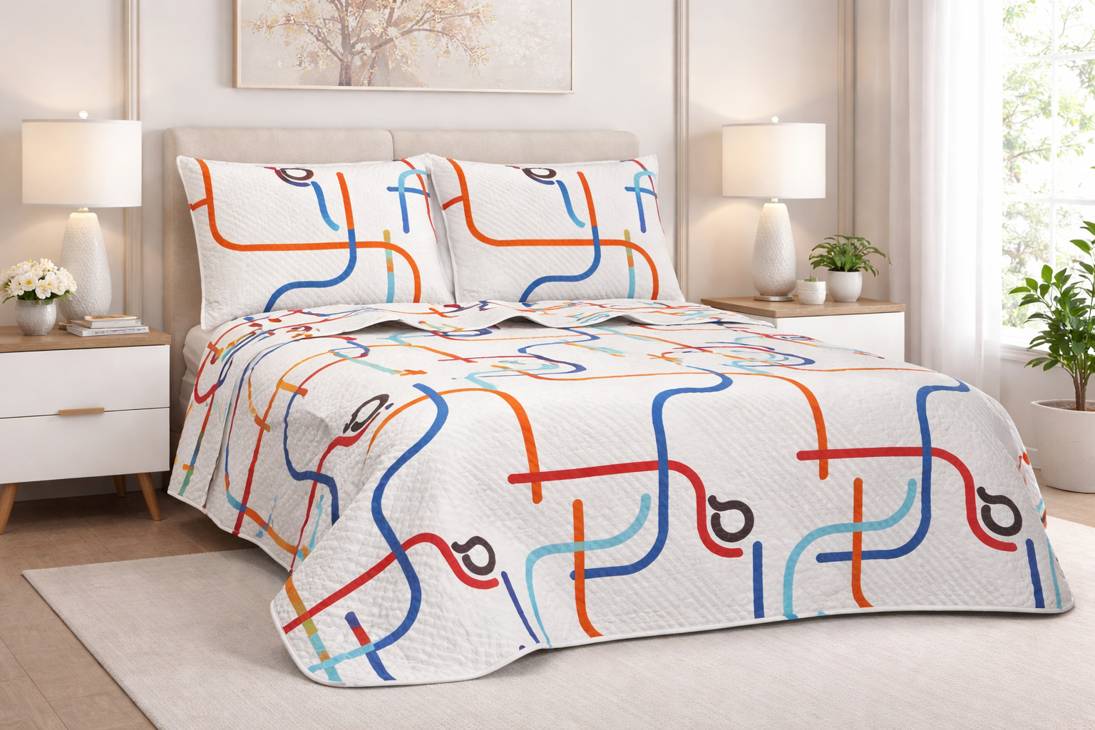 Edredon King 3 Piezas con diseño