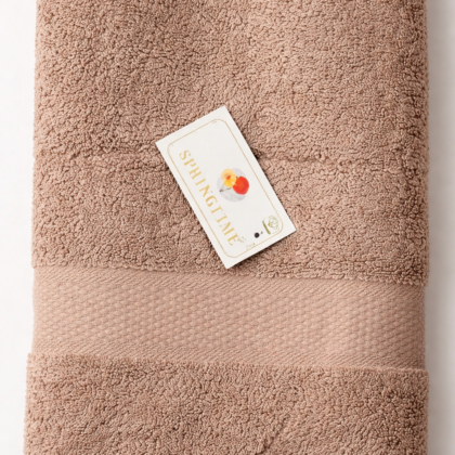 Toalla 100% Algodón 76x153 cm cafe claro