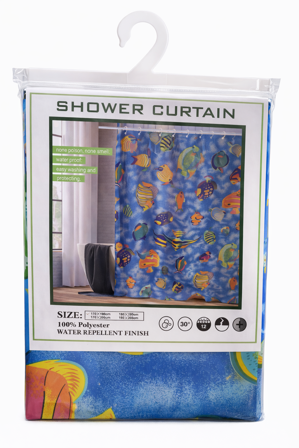 Cortina de Baño Tela Lavable – Frescura y Estilo para tu Baño 🚿