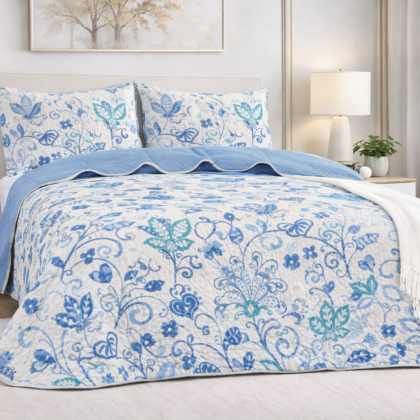 Edredón Quilt Set– Tamaño Queen (3 Piezas)