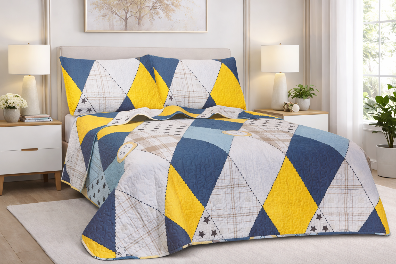 Edredon King 3 Piezas con diseño