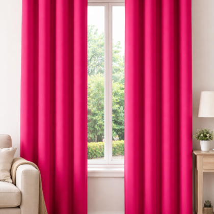 Cortina Blackout Fucsia– 2 Paneles con Aros