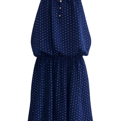 Vestido de Puntos Azul – Talla Small