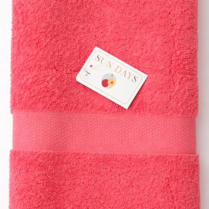 Toalla 100% Algodón 76x153 cm Rosa