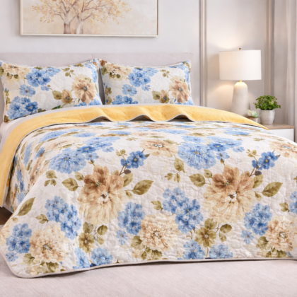 Edredón Quilt Set– Tamaño Queen (3 Piezas)