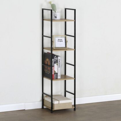 Biblioteca Estilo Moderno – Wild Oak + Negro